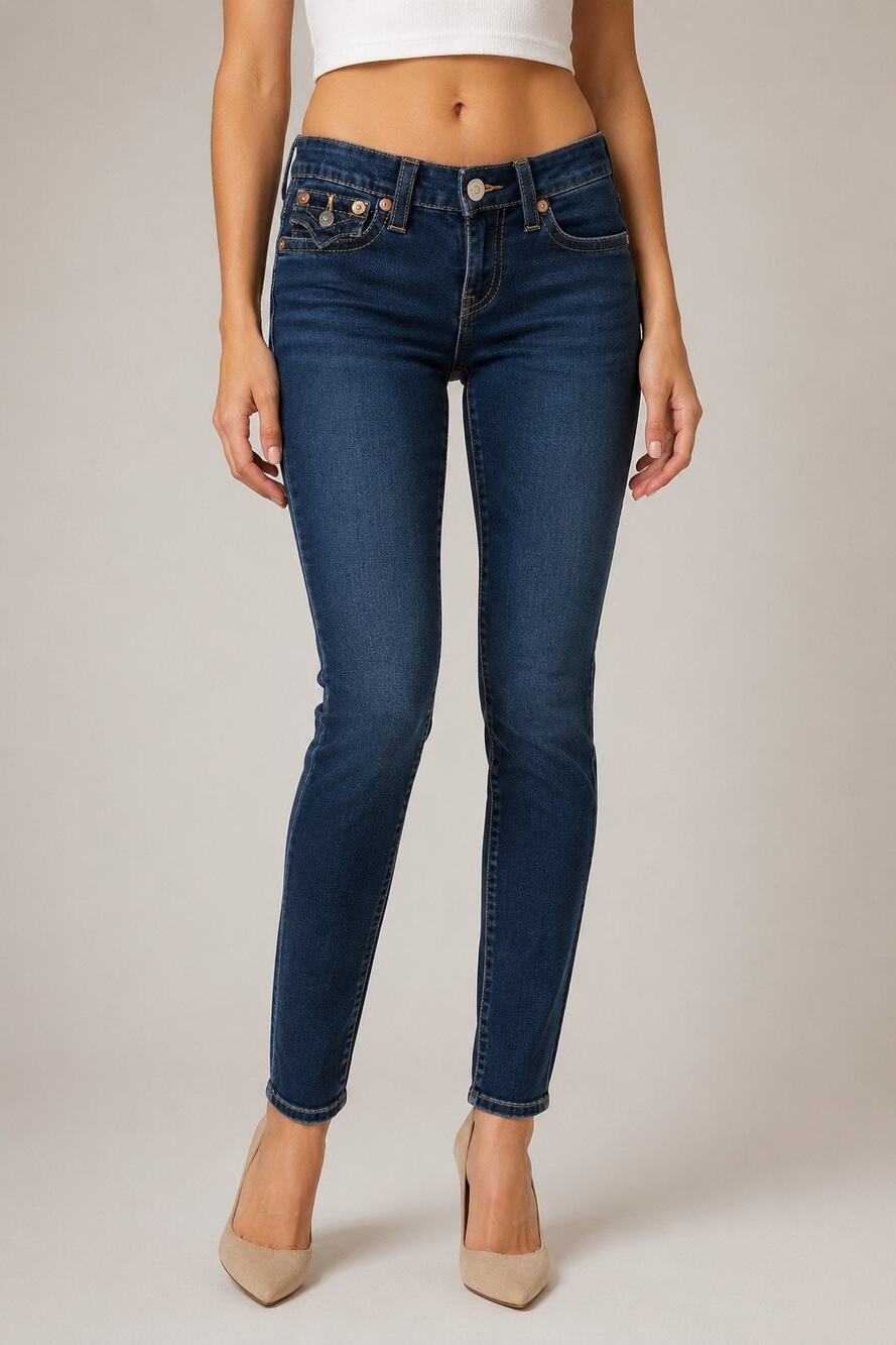 True Religion Misty Skinny Jeans Women’s Size 26 Dark Wash Made in USA Y2K